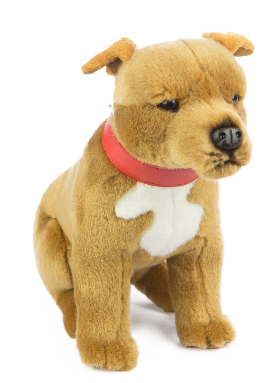 Bocchetta Black Staffordshire Bull Terrier Dog Staffy "Spike" Toy 25cm BNWT 