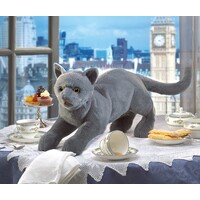 Folkmanis - Purring Grey Cat Puppet