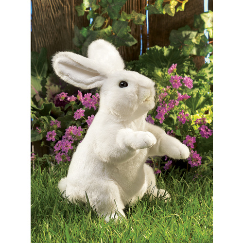 Folkmanis - White Rabbit Standing Puppet