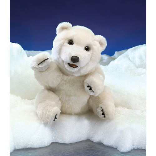 Folkmanis - Sitting Polar Bear Puppet