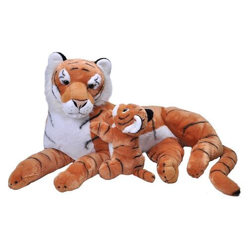 Wild Republic - Mum & Baby Tiger Jumbo Plush Toy 76cm