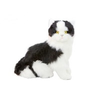 Bocchetta - Angus Black & White Cat Sitting Plush Toy 27m