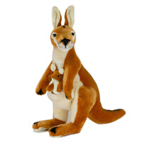 Bocchetta - Dodger Red Kangaroo with Joey Plush Toy 40cm