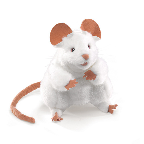 Folkmanis - White Mouse Puppet